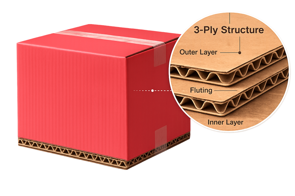3 ply corrugated box printed