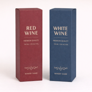 wine packaging box matte foil stamping