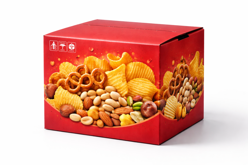 corrugated box with glossy lamination