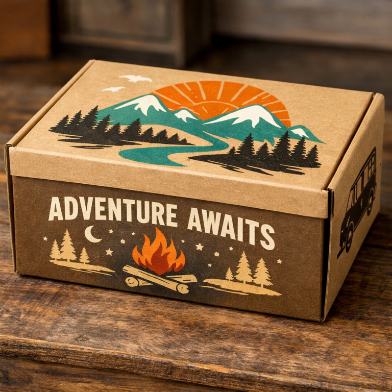 custom corrugated box with silk screen printing