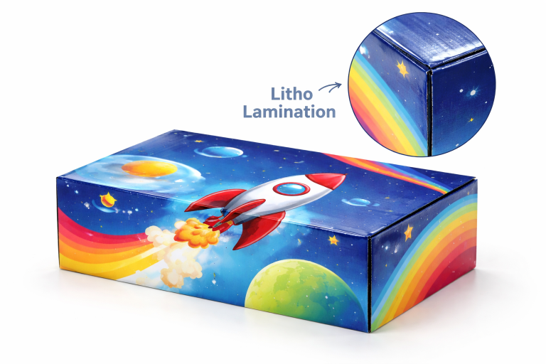 litho laminated corrugated box